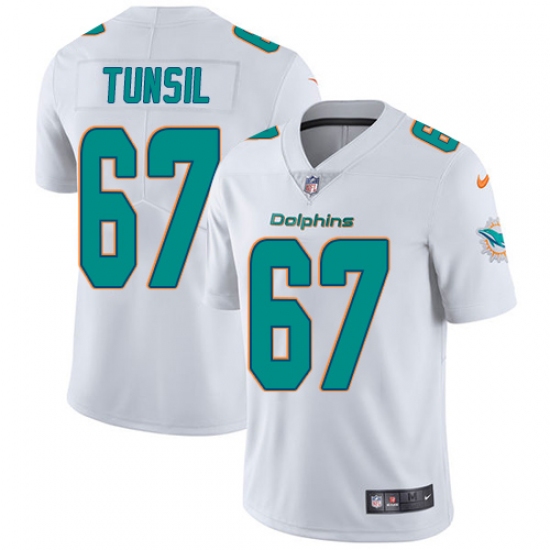 Youth Nike Miami Dolphins 67 Laremy Tunsil White Vapor Untouchable Limited Player NFL Jersey