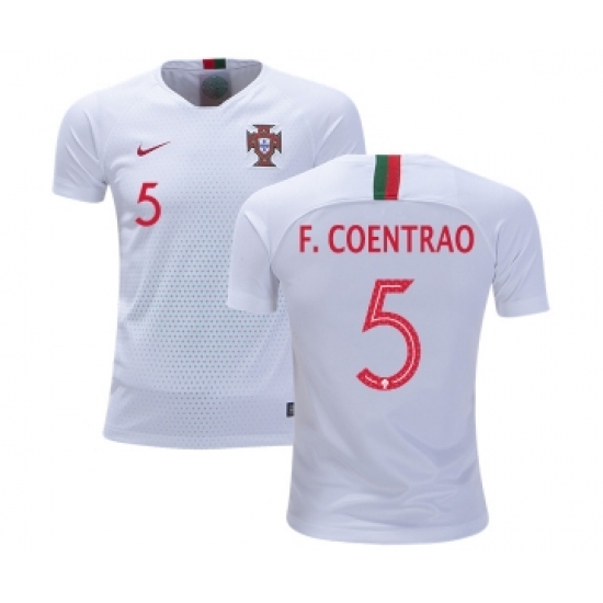 Portugal 5 F.Coentrao Away Kid Soccer Country Jersey