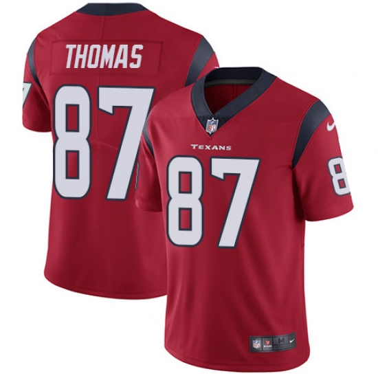 Men's Nike Houston Texans 87 Demaryius Thomas Red Alternate Vapor Untouchable Limited Player NFL Jersey