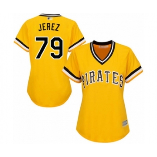 Women's Pittsburgh Pirates 79 Williams Jerez Authentic White Home Cool Base Baseball Player Jersey