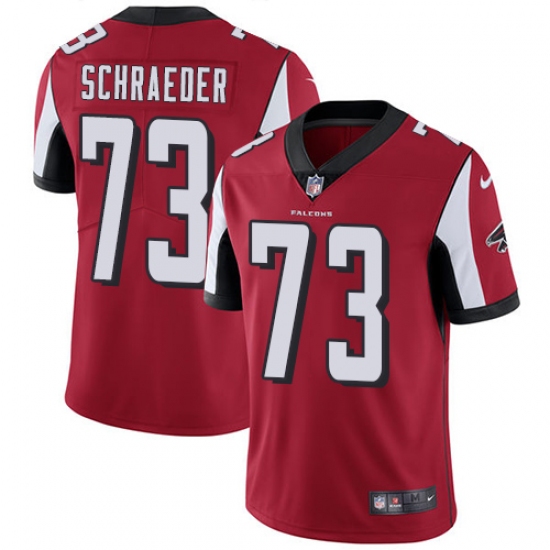 Youth Nike Atlanta Falcons 73 Ryan Schraeder Red Team Color Vapor Untouchable Limited Player NFL Jersey
