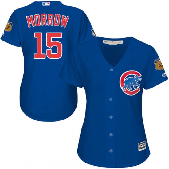 Women's Majestic Chicago Cubs 15 Brandon Morrow Replica Royal Blue Alternate MLB Jersey