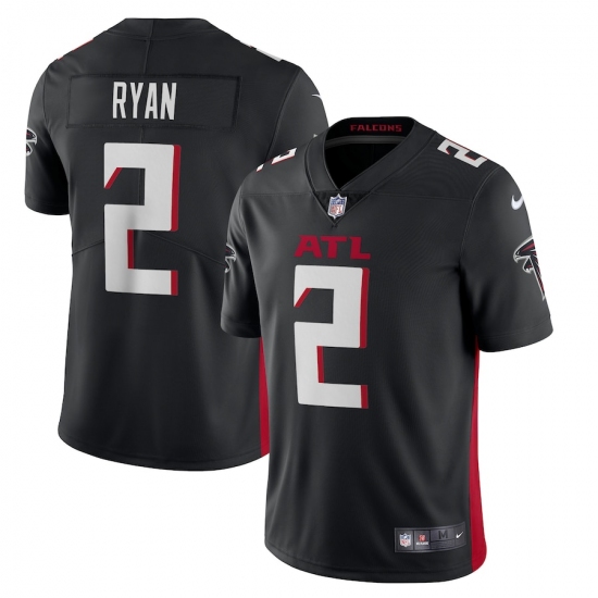 Men's Atlanta Falcons 2 Matt Ryan Nike Black Vapor Limited Jersey