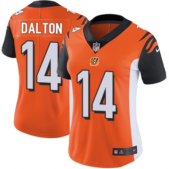 Women's Nike Cincinnati Bengals 14 Andy Dalton Vapor Untouchable Limited Orange Alternate NFL Jersey