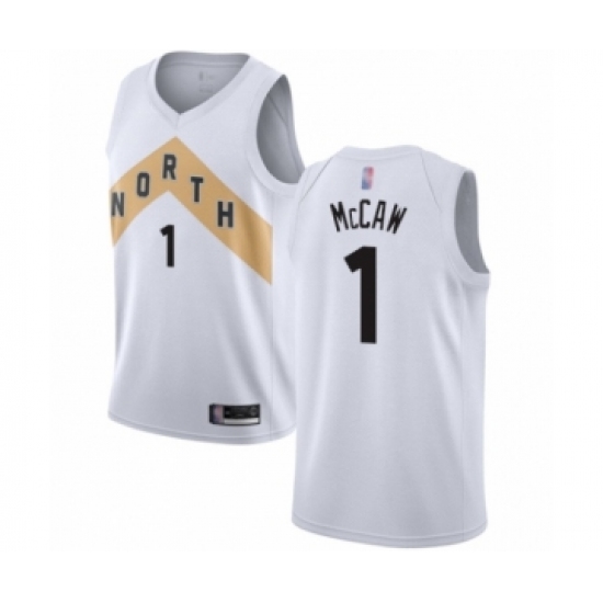 Men's Toronto Raptors 1 Tracy Mcgrady Swingman Red 2019 Basketball Finals Bound Jersey - Icon Edition