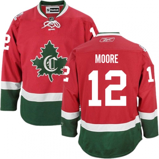 Youth Reebok Montreal Canadiens 12 Dickie Moore Authentic Red New CD NHL Jersey