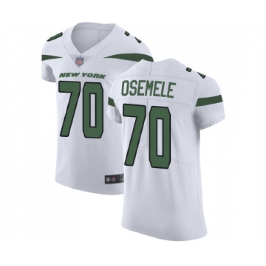 Men's New York Jets 70 Kelechi Osemele White Vapor Untouchable Elite Player Football Jersey