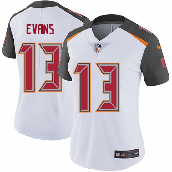 Women's Nike Tampa Bay Buccaneers 13 Mike Evans White Vapor Untouchable Limited Player NFL Jersey