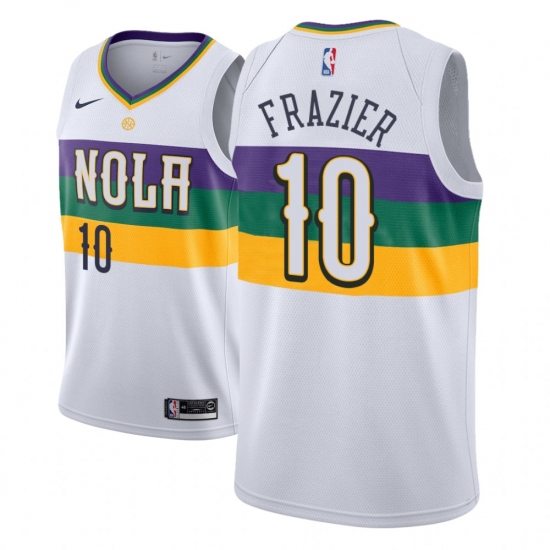 Men NBA 2018-19 New Orleans Pelicans 10 Tim Frazier City Edition White Jersey