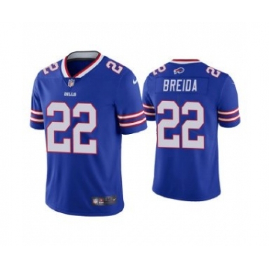 Men's Buffalo Bills 22 Matt Breida Blue Vapor Untouchable Limited Stitched Jersey