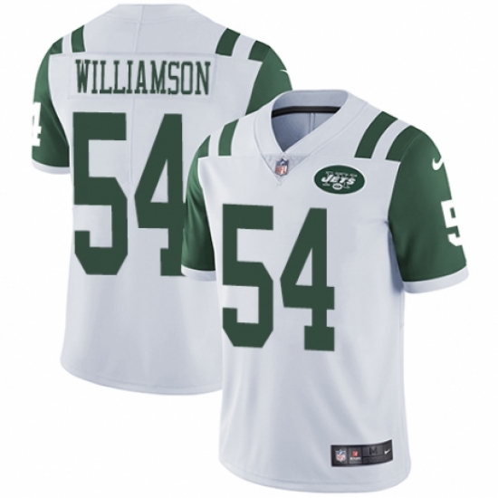 Men's Nike New York Jets 54 Avery Williamson White Vapor Untouchable Limited Player NFL Jersey