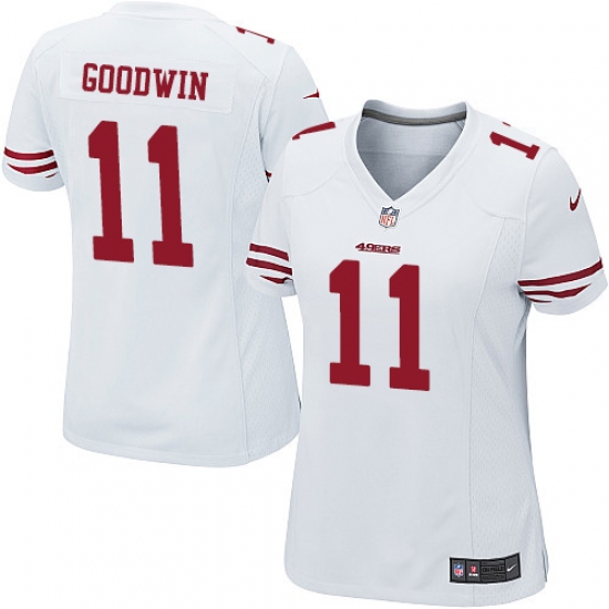 Women's Nike San Francisco 49ers 11 Marquise Goodwin Game White NFL Jersey