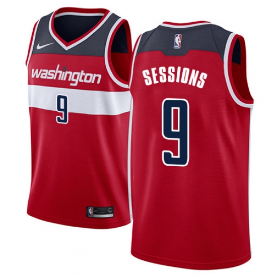 Women's Nike Washington Wizards 9 Ramon Sessions Swingman Red NBA Jersey - Icon Edition