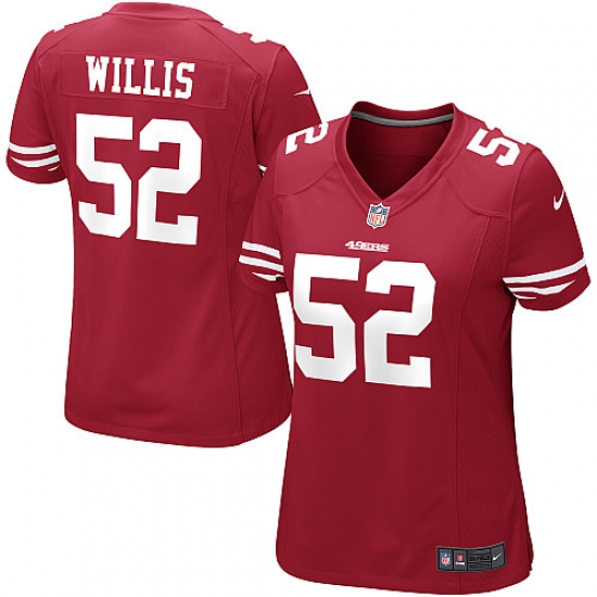 Women's Nike San Francisco 49ers 52 Patrick Willis Game Red Team Color NFL Jersey