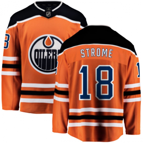 Youth Edmonton Oilers 18 Ryan Strome Fanatics Branded Orange Home Breakaway NHL Jersey
