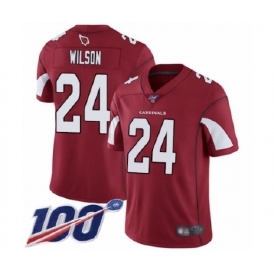 Men's Arizona Cardinals 24 Adrian Wilson Red Team Color Vapor Untouchable Limited Player 100th Season Football Jersey