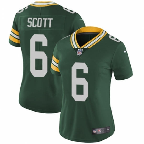 Women's Nike Green Bay Packers 6 JK Scott Green Team Color Vapor Untouchable Limited Player NFL Jersey