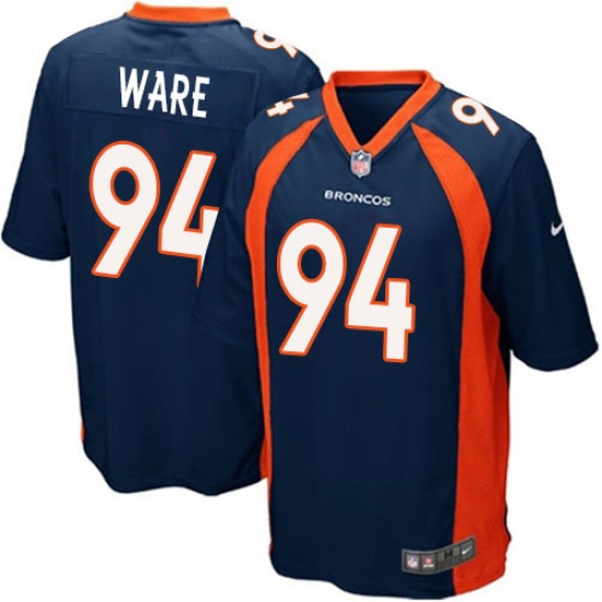 Men's Nike Denver Broncos 94 DeMarcus Ware Game Navy Blue Alternate NFL Jersey