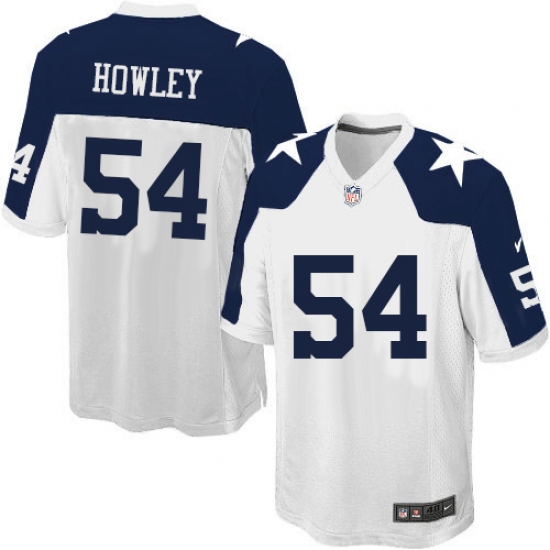 Men's Nike Dallas Cowboys 54 Chuck Howley Game White Throwback Alternate NFL Jersey