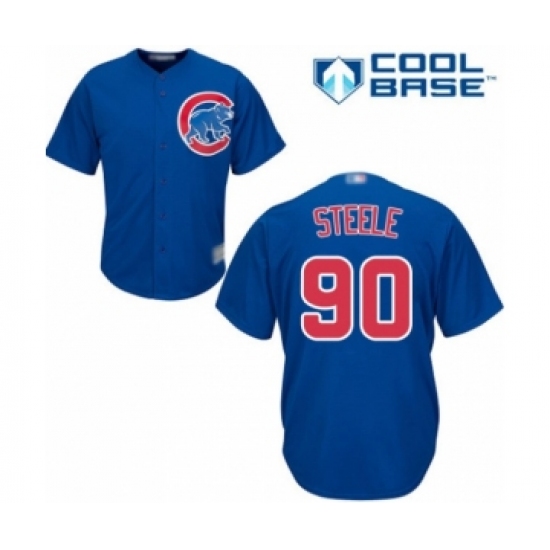 Youth Chicago Cubs 90 Justin Steele Authentic Royal Blue Alternate Cool Base Baseball Player Jersey