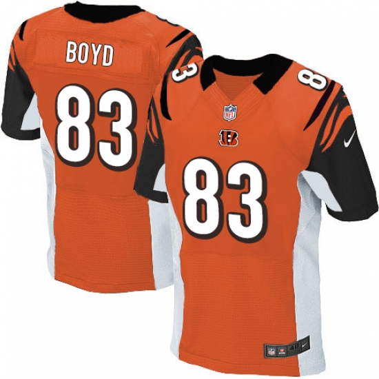 Men's Nike Cincinnati Bengals 83 Tyler Boyd Elite Orange Alternate NFL Jersey