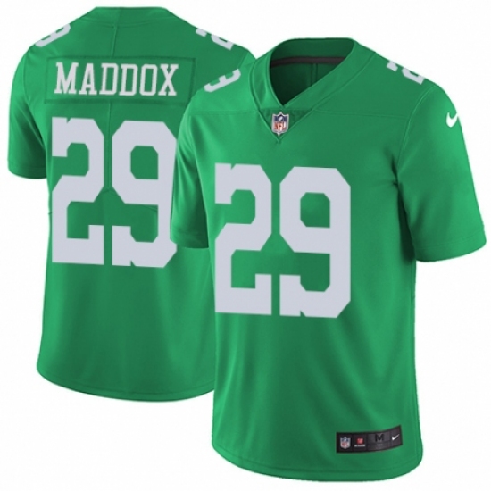 Men's Nike Philadelphia Eagles 29 Avonte Maddox Limited Green Rush Vapor Untouchable NFL Jersey