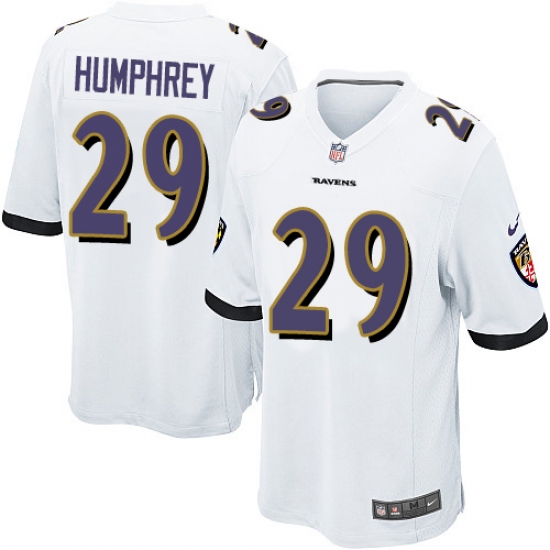 Men's Nike Baltimore Ravens 29 Marlon Humphrey Game White NFL Jersey