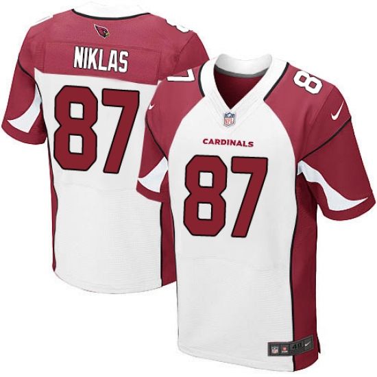 Men's Nike Arizona Cardinals 87 Troy Niklas Elite White NFL Jersey