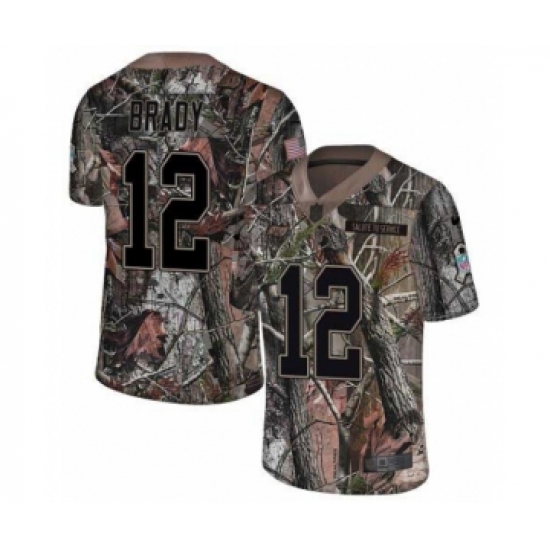 Youth Tampa Bay Buccaneers 12 Tom Brady Limited Camo Rush Realtree Football Jersey