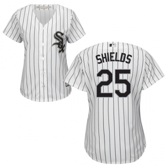 Women's Majestic Chicago White Sox 33 James Shields Replica White Home Cool Base MLB Jersey