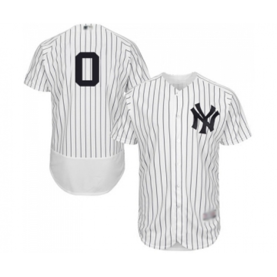 Men's New York Yankees 0 Adam Ottavino White Home Flex Base Authentic Collection Baseball Jersey