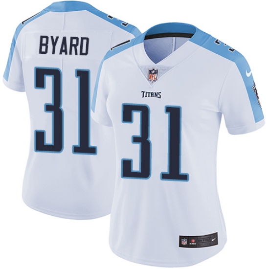 Women's Nike Tennessee Titans 31 Kevin Byard Elite White NFL Jersey