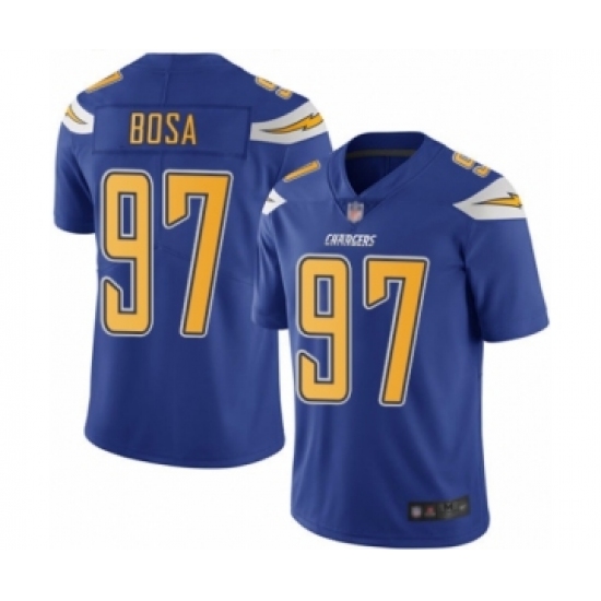 Men's Los Angeles Chargers 97 Joey Bosa Limited Electric Blue Rush Vapor Untouchable Football Jersey