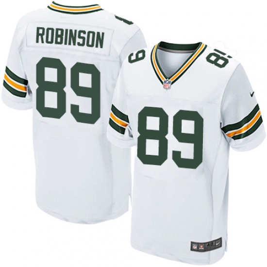 Men's Nike Green Bay Packers 89 Dave Robinson Elite White NFL Jersey