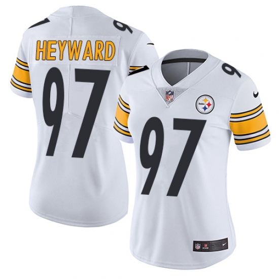 Women's Nike Pittsburgh Steelers 97 Cameron Heyward White Vapor Untouchable Limited Player NFL Jersey
