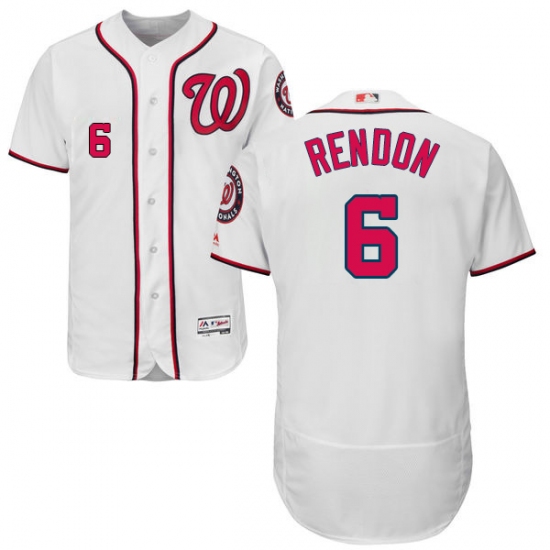 Men's Majestic Washington Nationals 6 Anthony Rendon White Home Flex Base Authentic Collection MLB Jersey