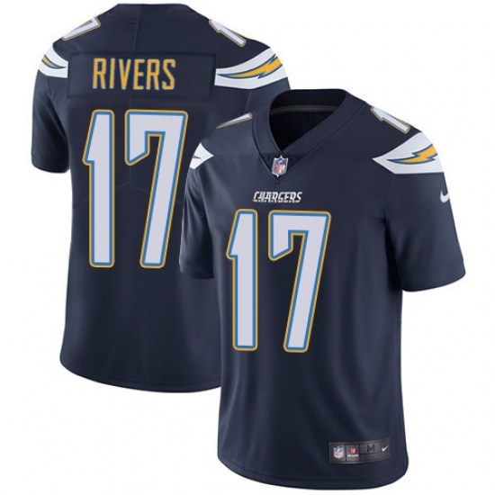 Youth Nike Los Angeles Chargers 17 Philip Rivers Elite Navy Blue Team Color NFL Jersey