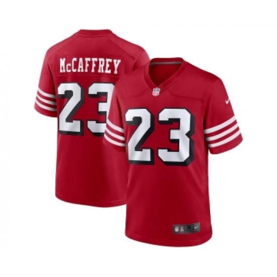 Men's Nike San Francisco 49ers 23 Christian McCaffrey Red Game Stitched Football Jersey