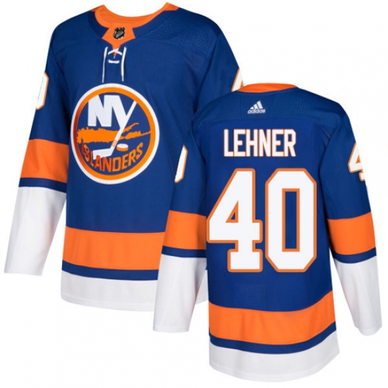 Men's Adidas New York Islanders 40 Robin Lehner Premier Royal Blue Home NHL Jersey