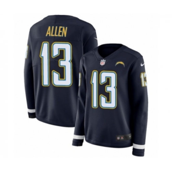 Women's Nike Los Angeles Chargers 13 Keenan Allen Limited Navy Blue Therma Long Sleeve NFL Jersey