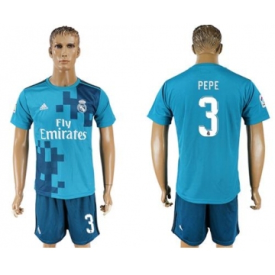 Real Madrid 3 Pepe Sec Away Soccer Club Jersey