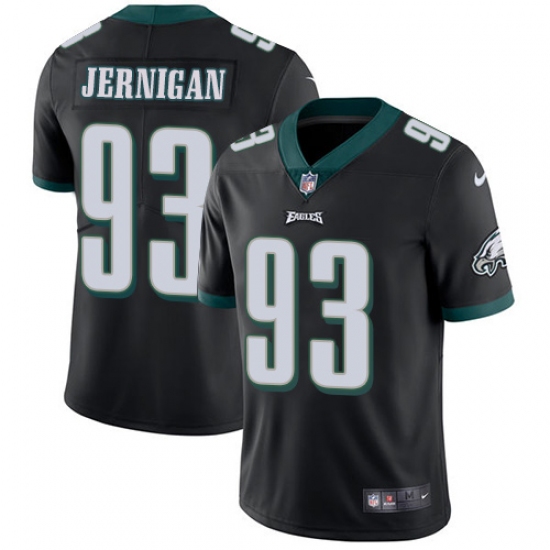 Men's Nike Philadelphia Eagles 93 Timmy Jernigan Black Alternate Vapor Untouchable Limited Player NFL Jersey
