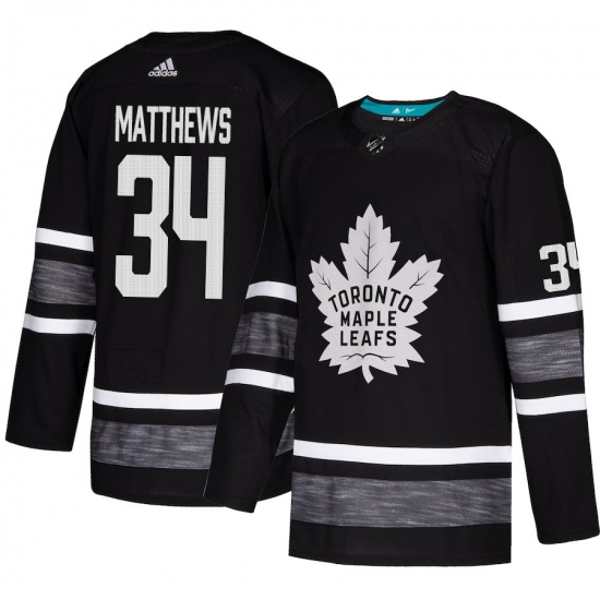 Men's Adidas Toronto Maple Leafs 34 Auston Matthews Black 2019 All-Star Game Parley Authentic Stitched NHL Jersey