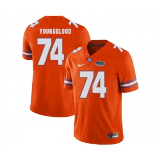 Florida Gators 74 Jack Youngblood Orange College Football Jersey