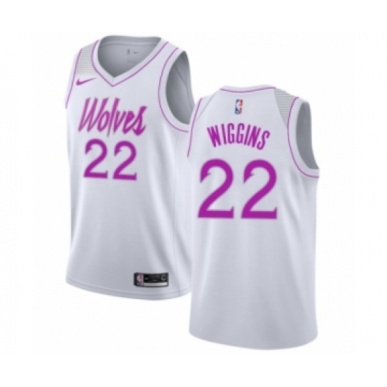 Men's Nike Minnesota Timberwolves 22 Andrew Wiggins White Swingman Jersey - Earned Edition