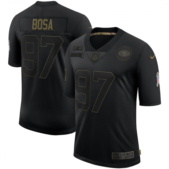Men's San Francisco 49ers 97 Nick Bosa Black 2020 Salute To Service Limited Jersey