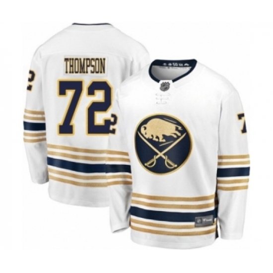 Men's Buffalo Sabres 72 Tage Thompson Fanatics Branded White 50th Season Breakaway Hockey Jersey