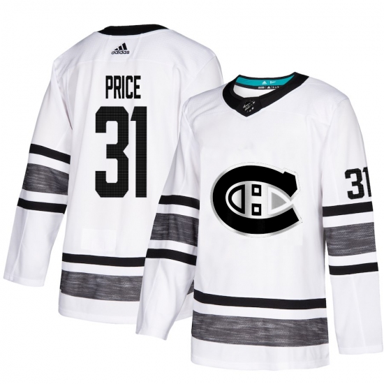 Men's Adidas Montreal Canadiens 31 Carey Price White 2019 All-Star Game Parley Authentic Stitched NHL Jersey