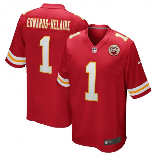 Men's Kansas City Chiefs 1 Clyde Edwards-Helaire Nike Red 2020 NFL Draft First Round Pick Game Jersey.webp