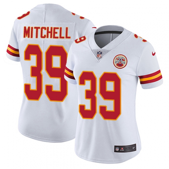 Women's Nike Kansas City Chiefs 39 Terrance Mitchell White Vapor Untouchable Elite Player NFL Jersey
